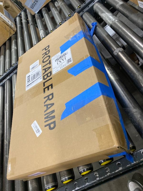 Photo 1 of EXFORGE Portable Wheelchair ramp 2FT,Non-Slip Aluminum Threshold ramps for Home Steps,Folding Handicap Ramp,ramps for Home,doorways,Stairs,Weight Capacity up to 800LBS (2FT (Usable Height 2-6 inch))