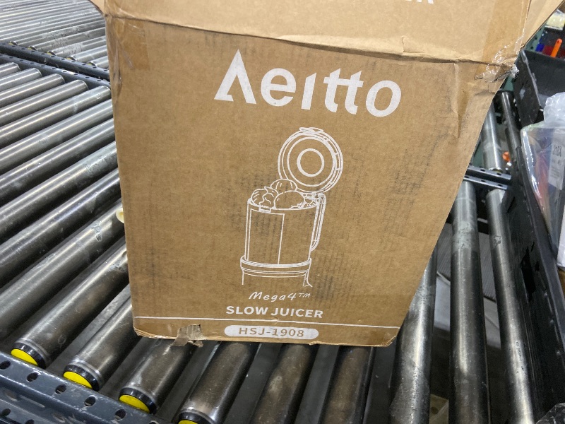 Photo 1 of Cold Press Juicer with Whole Feed Chute, Aeitto Masticating Juicer Machines, Juice Extractor Machine Easy to Clean, High Juice Yield, For Whole Vegetables and Fruits, Easy to Assemble, Onyx Black