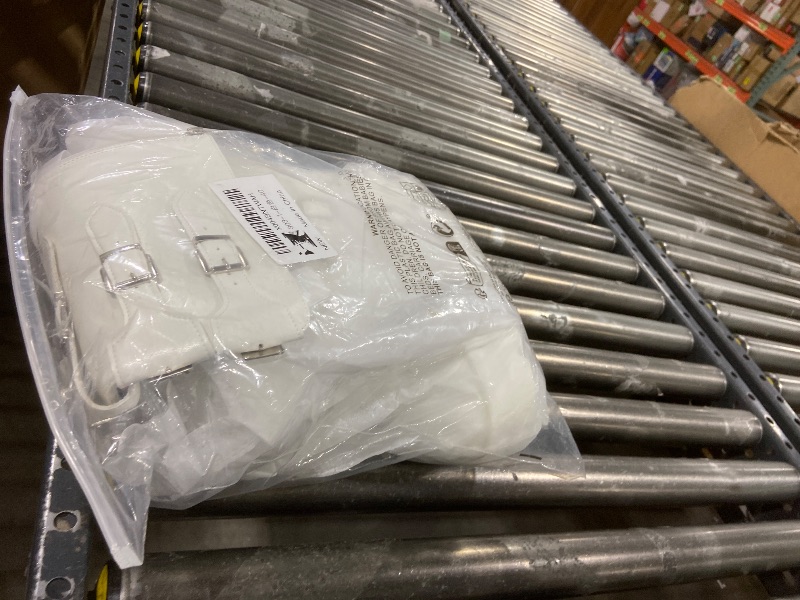 Photo 1 of CELNEPHO Womens Wedge Platform Knee High Boots High Heel Round-Toe Zip Punk Goth Mid Calf Combat Boots For Women white size 8.5