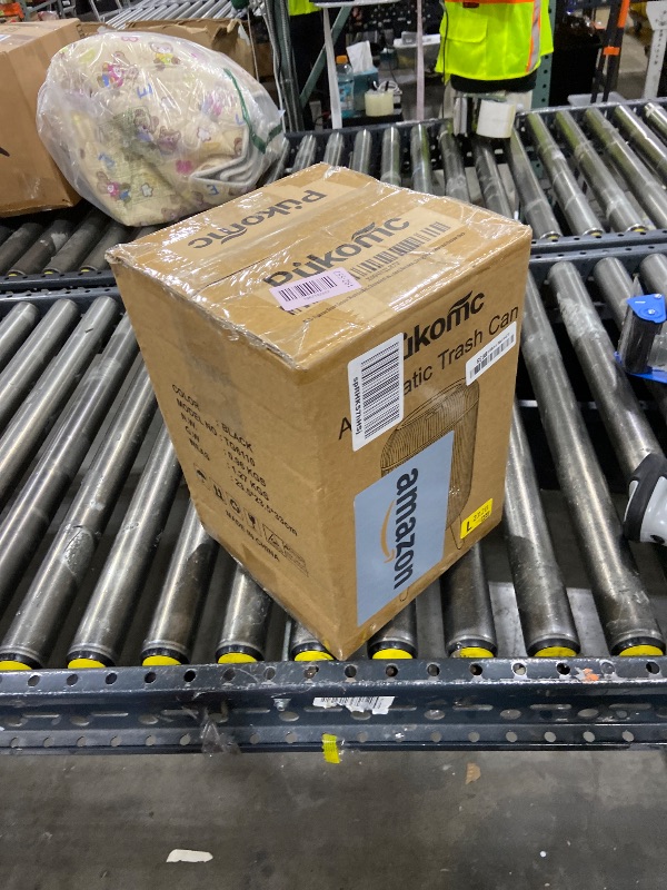 Photo 1 of **WHITE NOT BLACK** Pukomc Smart Sensor Wastebasket, Convenient and Hygienic Easy to Use, Technology Sensor Waterproof Wastebasket Plastic Trash can for Kitchen, Bathroom, Bedroom, Living Room, Office and Outdoor WHITE