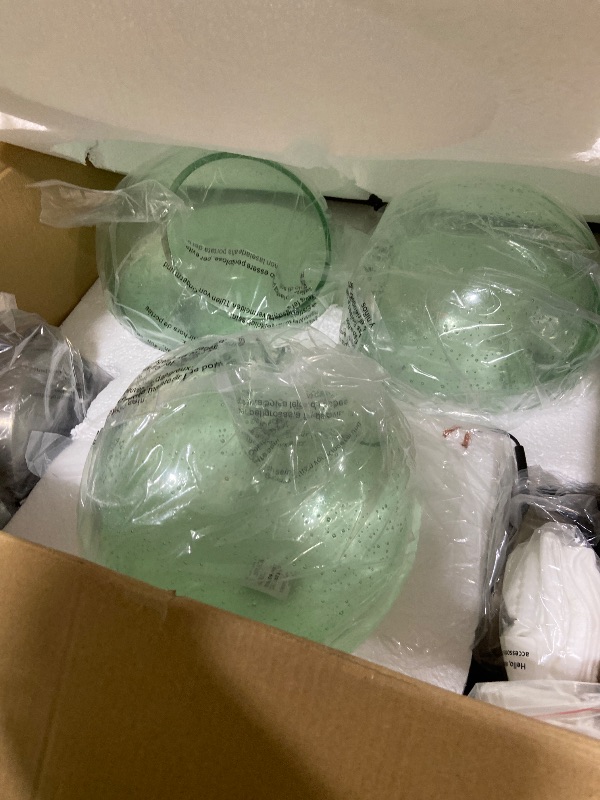 Photo 1 of LBSQJ Light Green Glass Pendant Lights Kitchen Island Lighting Globe Pendant Light Fixtures Modern Pendant Lighting for Bedroom Living Dining Room Light Fixture (7.87 in, 3 Pack)