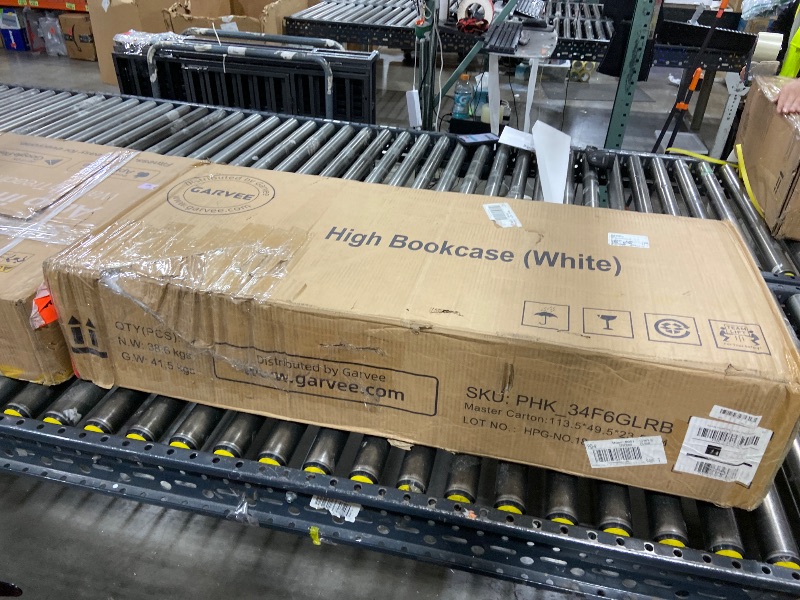 Photo 1 of  Garvee 5 Tier Bookcase, Farmhouse Book Shelf with Storage, Tall Book Case Wooden 5 Shelf Bookcase for Home Office, Living Room, Bed Room (White, 67.4" H x 31.5" W x 12.8" D)