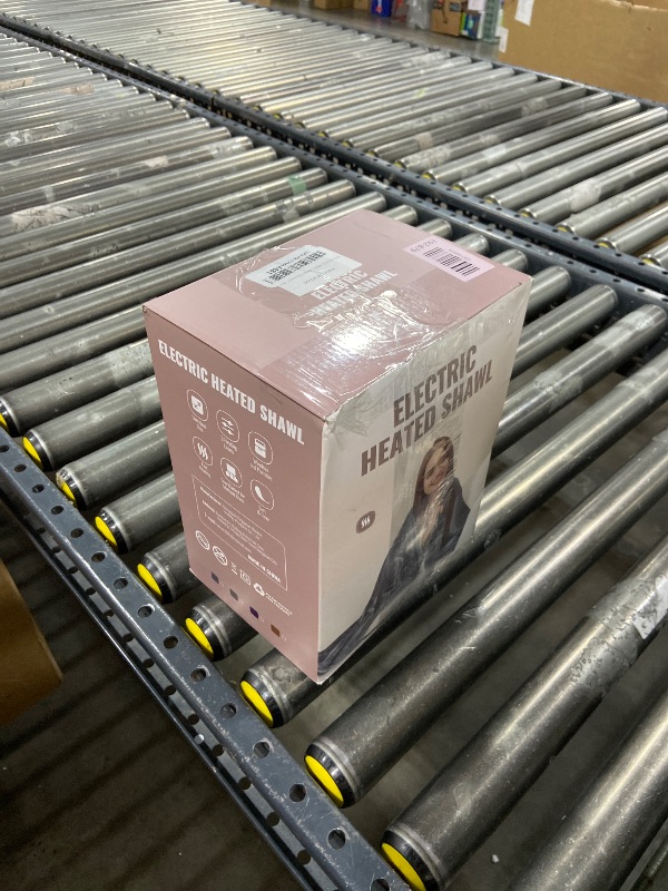 Photo 1 of Portable Cordless Heated Blanket, Wearable Electric Blanket with 3 Heating Levels, (Battery Not Included)?USB Heated Shawl (dark brown)