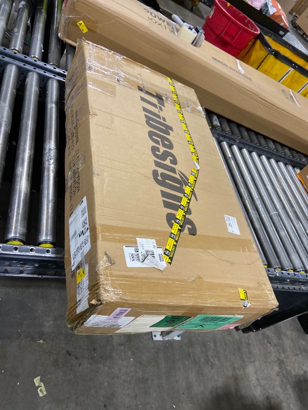 Photo 1 of LITTLE TREE 70.9 Inch Large Dining Table Rectangular Kitchen Furniture for 6 to 8 People, Brown+Black