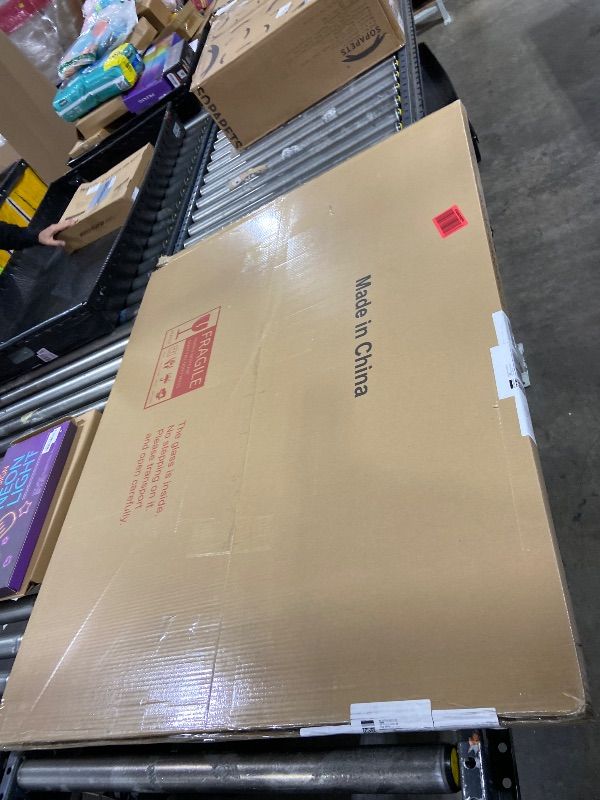 Photo 1 of [Tempered Glass] 48“ x 36” Beveled Edge Glass Chair Mat with Polished Edge Clear Office Chair Mat, Glides Smoothly, Suitable for Carpet or Hardwood Floors