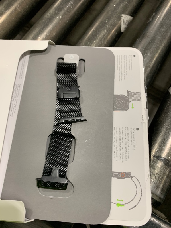 Photo 1 of Apple Watch Band - Milanese Loop (49mm) - Black - Medium