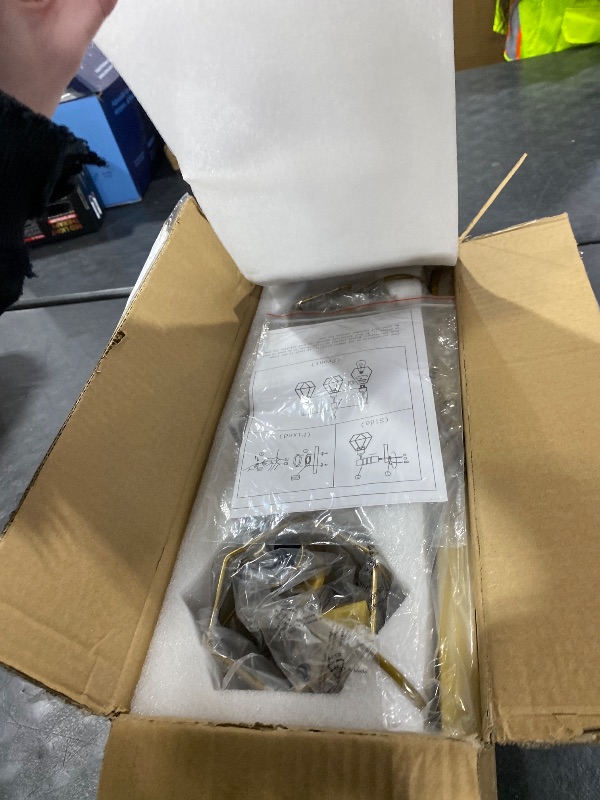 Photo 1 of Farmhouse Bathroom Light Fixtures, 3-Light Gold Bathroom Vanity Light, Rustic Matte Antique Brass Finish with Metal Lampshade, Wall Sconces for Bedroom, Living Room, Hallway