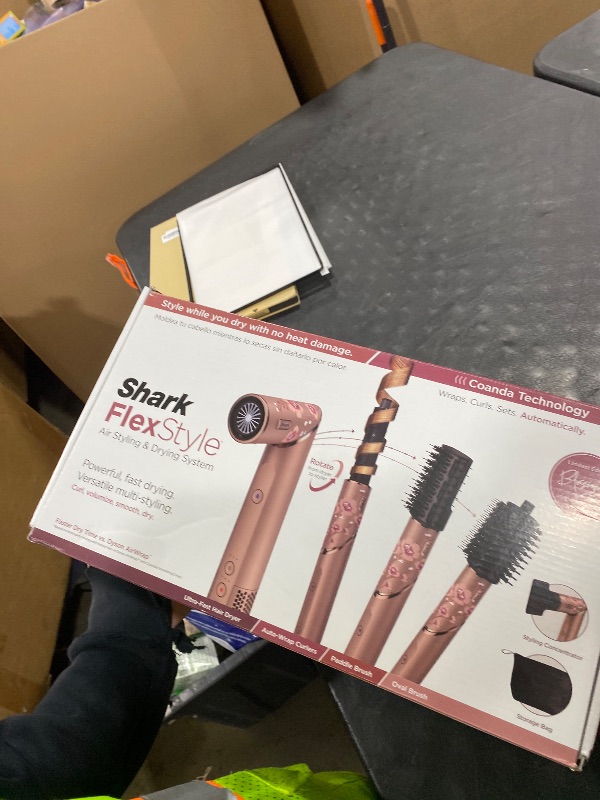 Photo 1 of Shark FlexStyle Air Styling & Drying System, Powerful Hair Dryer Brush & Multi-Styler with Auto-Wrap Curlers, Concentrator Attachment and Storage Bag, Blossom Bliss, HD432RS
