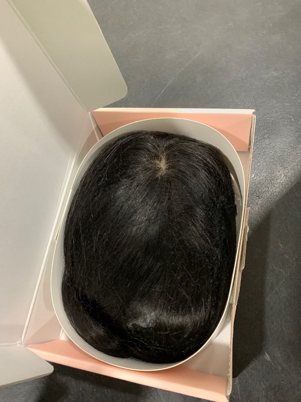 Photo 1 of Hairro Human Hair Toppers Free Parted, 3.5x4.7" Base Hand-wovened 100% Real Hairpieces, with Invisible Clips-in for Women, for High Hairline/Adding Volume on Top, 16 Inch Light Natural Black
