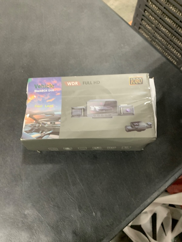 Photo 1 of 4-Channel 360° Dash cam Front and Rear FHD 1080P 180° Rotating Side-View Camera APP Control reversing Display Collision Detection Parking Monitoring Loop Recording | Suitable for sedans and SUVs