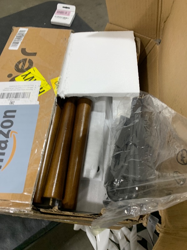 Photo 1 of Huuger Nightstand with Charging Station, USB-C Port, Fluted Night Stand with Drawer, Bed Side Table with Solid Wood Feet, Open Storage, End Table with Raised Edge, for Bedroom, Walnut