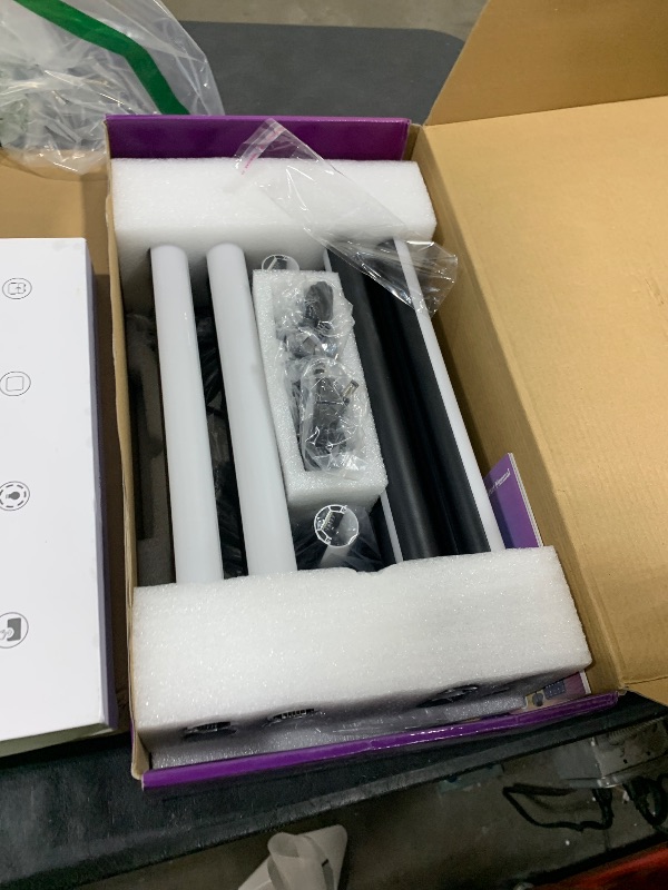 Photo 1 of OIYN Smart RGBICW LED Corner Floor Lamp 2 Pack - 16 Million DIY Colors, 68+ Scenes, Music Sync, App & Remote Control, Color-Changing Ambient Lighting for Living Rooms, Bedrooms, and Gaming Rooms