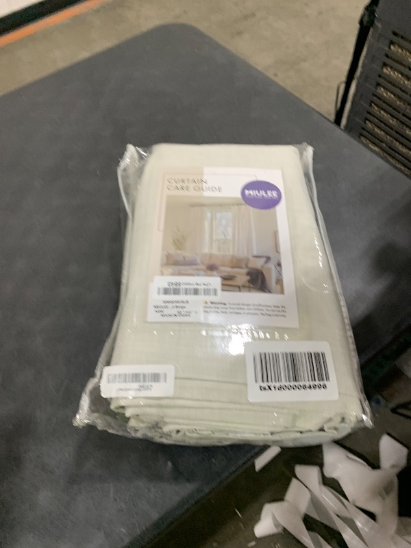 Photo 1 of MIULEE 100% Blackout Curtains 102 Inch Long 2 Panels Set for Bedroom, Thick Faux Linen Black Out Curtain Room Darkening Back Tab Pleat Window Textured Drapes with Hooks for Living Room, Light Beige