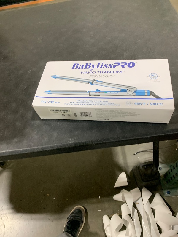 Photo 1 of BabylissPRO Nano Titanium Prima Ionic Hair Straightener, Curl and Straighten Hair With One Professional Tool, Blue