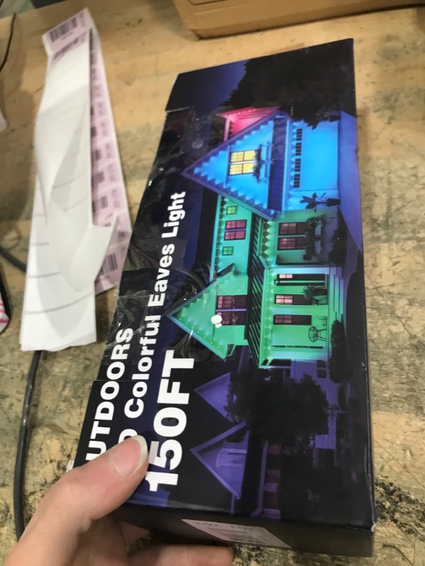 Photo 1 of **PARTS ONLY** 150FT Permanent Outdoor RGB Lights - Waterproof Smart LED Eaves Lights with App/Remote Control, Music Sync & DIY Scenes, Perfect for Christmas, Halloween, Parties & Daily Decor, Ideal for House Roof
