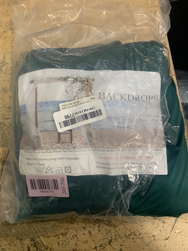 Photo 1 of 10x10ft Wrinkle Free Hunter Green Backdrop Curtain for Parties Soft Fabric Drapes Wedding Dark Green Curtain Backdrop for Birthday Party Decorations Background for Photography 5x10ft,2 Panels