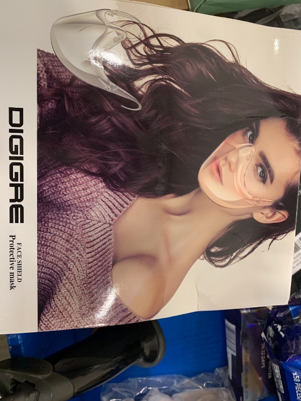 Photo 1 of 3PCS Transparent Face Shield, Lightweight Anti-Fog Clear Face Mask, Sturdy Breathable Clear Face Shield, Plastic Reusable Protective Face Mask for Men and Women