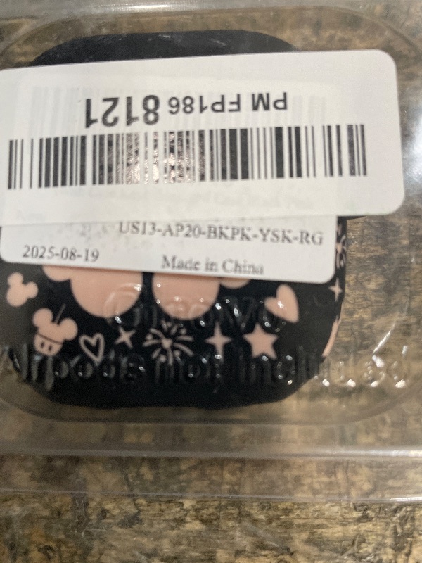 Photo 1 of (with Cute Keychain) Girovo Compatible with Apple Airpods 4 Case 2024 Women, Soft Silicone Two-Tone Funny Cartoon Engraved Portable 360° Full Protection Anti-Scratch Air pod 4 Case Black/Pink