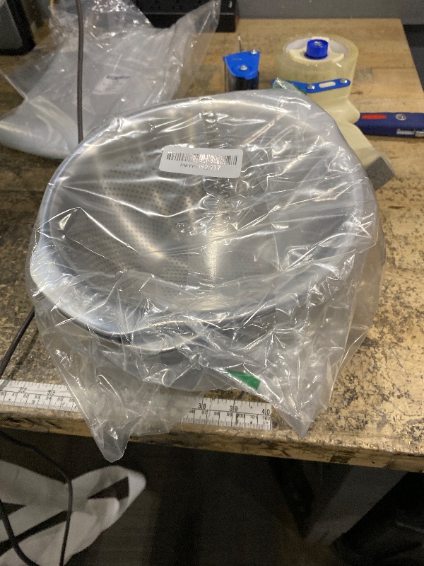 Photo 1 of 18/8 Stainless Steel Microwell Colander, 2.5QT Large Capacity with Handle Kitchen Food Strainer Basket for Washing Vegetables, Fruits, Rice, and Pasta (primary colour, 2.5QTColander+2.5QT Mixing bowl)