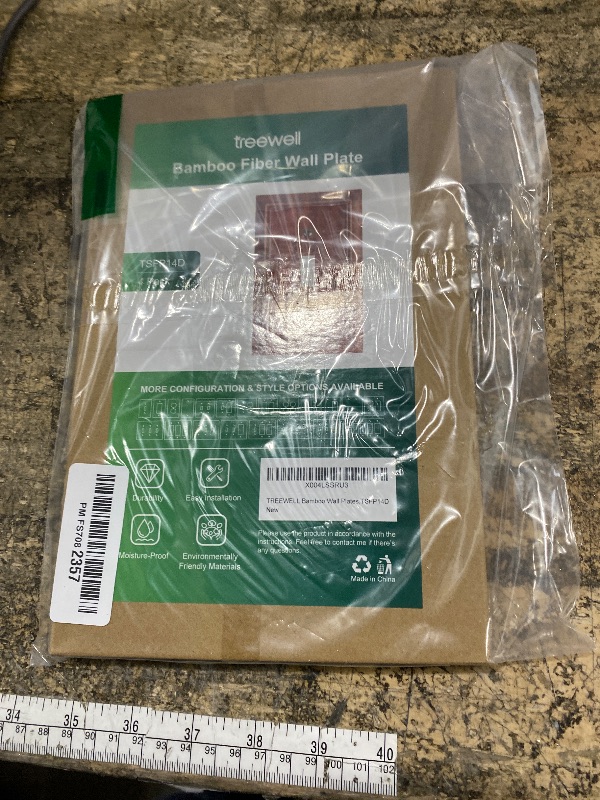 Photo 1 of 4-Pack Single Toggle Light Switch Cover Plate, Durable Natural Bamboo Fiber Decorative Switch Plate Covers, Wood Grain 1 Gang Wall Plate, Corrosion Resistant