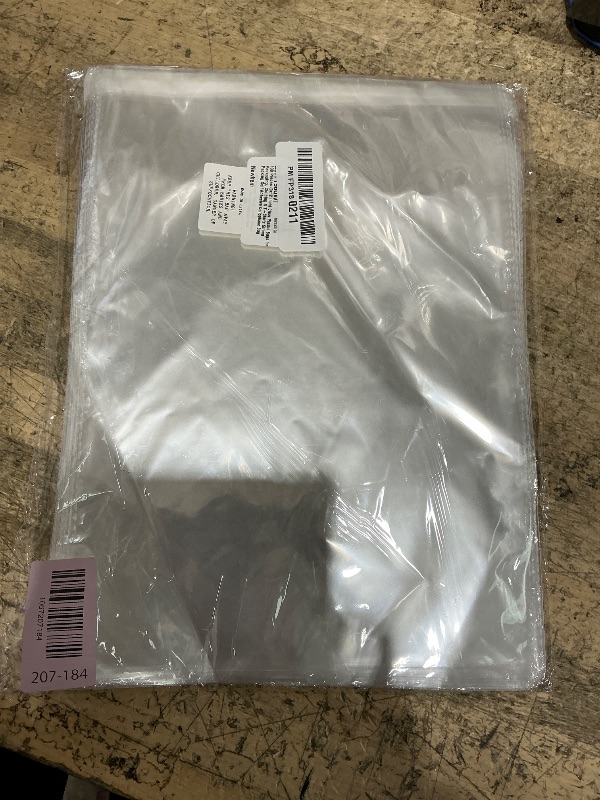 Photo 1 of 100 Pieces (9x12 Inch) Clear Plastic Bags for Packaging, Clothing & T-Shirts Strong Packing Self Adhesive Cellophane Bag