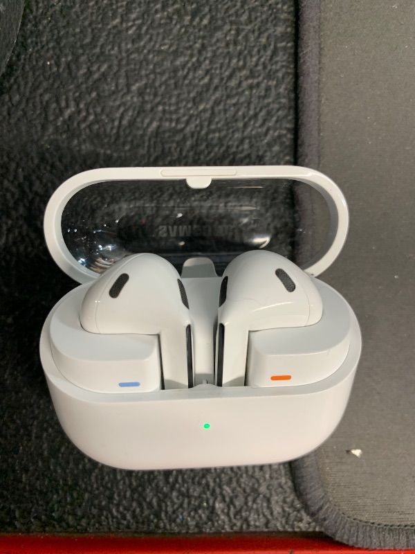 Photo 1 of **NOT IN ORIGINAL PACKAGING** SAMSUNG Galaxy Buds 3 AI True Wireless Bluetooth Earbuds, Sound Optimization, Real-Time Interpreter, Noise Cancelling, Redesigned Fit, Touch Control (White)