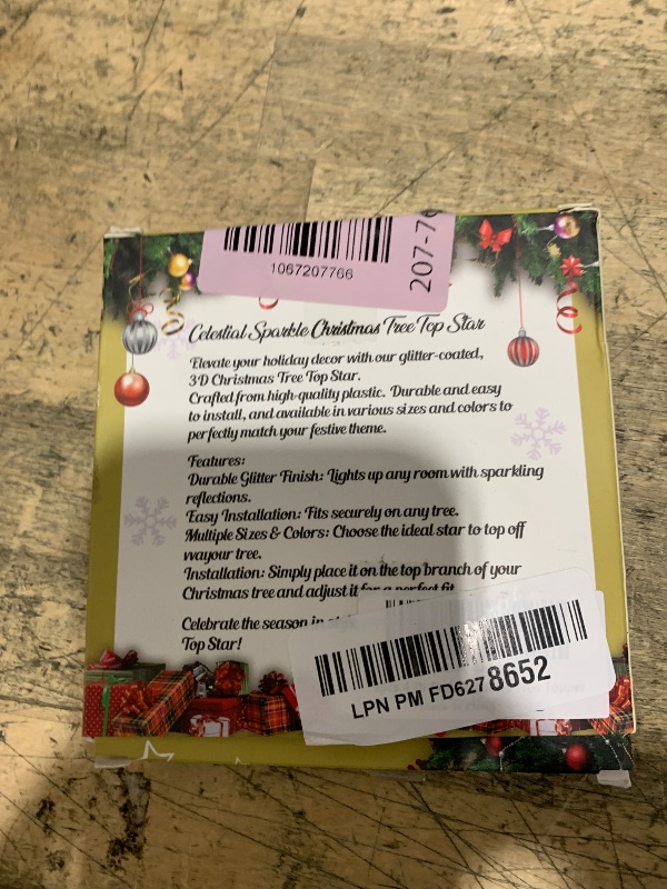 Photo 1 of 1PCS Star Tree Topper, 4" Red Christmas Tree Topper Glitter Decorations, Mini Bethlehem Star Xmas Shatterproof Tree Decorations, Waterproof Xmas Decor for Holiday Home Indoor/Outdoor Ornament