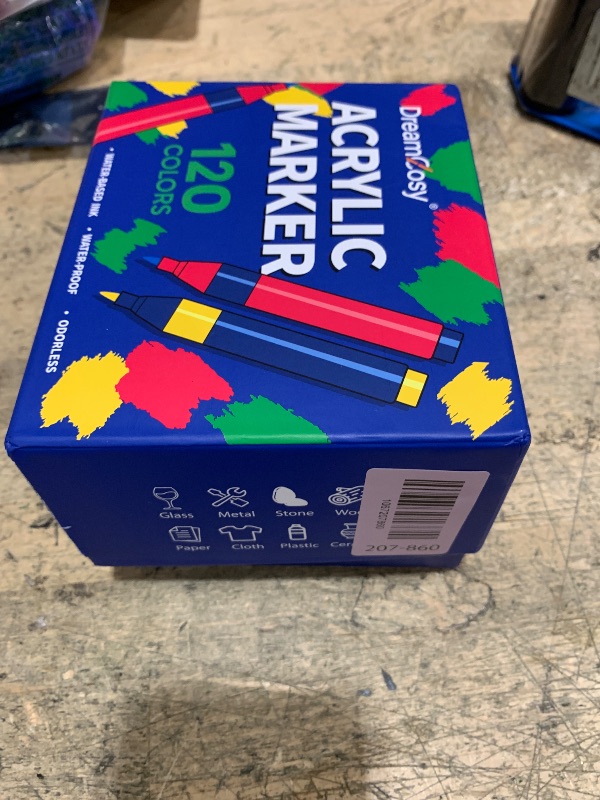 Photo 1 of **Only 44** 120 Colors Acrylic Markers Set,Brush Tip Acrylic Paint Pens for Painting on Rocks, Canvas, Ceramic, Wood, Glass - Perfect for Artists and Adults - DIY Crafts, Holiday Decorations & Art Supplies