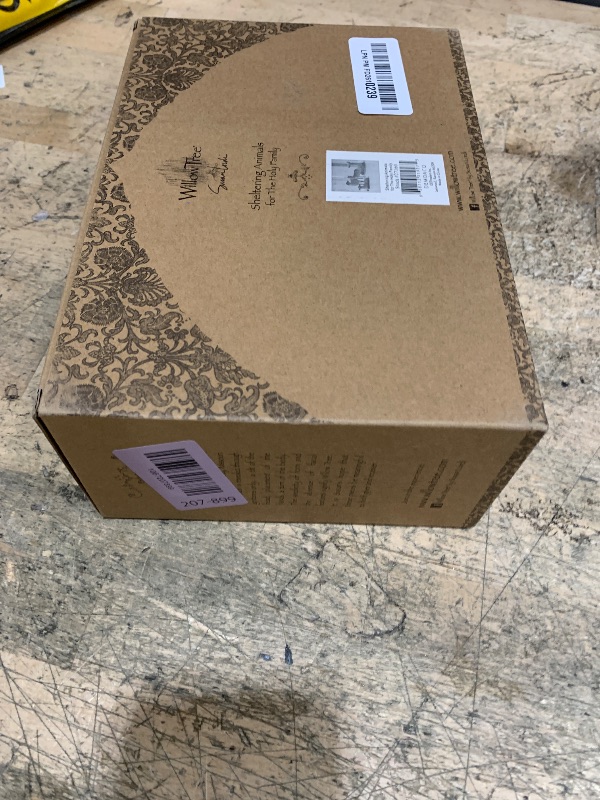 Photo 1 of **DAMAGED GOAT** Willow Tree Sheltering Animals for The Holy Family, Giving Watch, Warmth, Protection, Gray-White Standing Goat, Gray Donkey, 2 White Sheep, Sculpted Hand-Painted Nativity Scene Figures, 4-Piece Set