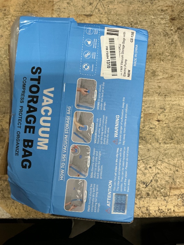 Photo 1 of 12 Pack Travel Vacuum Storage Bags with Rechargeable Wireless Electric Pump for Luggage, Suitcase, Carry-on Size Vacuum Seal Compression Space Saver Bags for Clothes and Clothing Travel