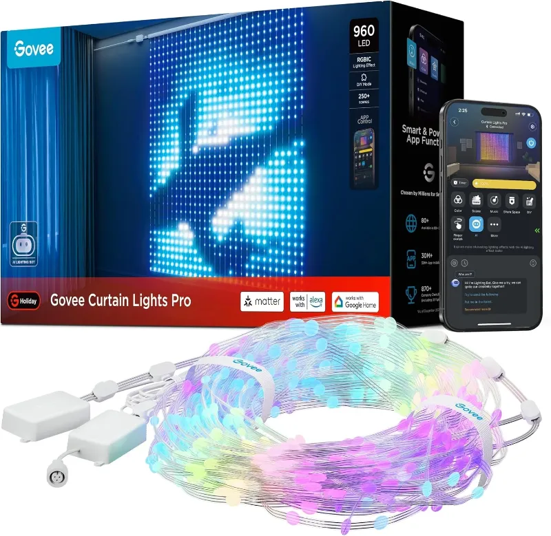 Photo 1 of GOVEE CURTAIN LIGHTS PRO 960 LED  FACTORY SEALED 
