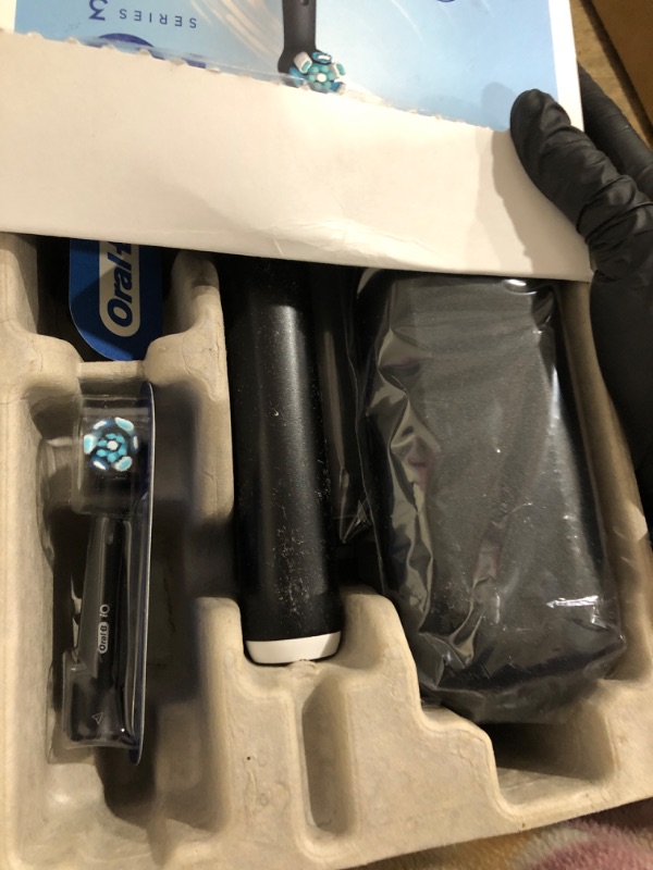 Photo 1 of *************NON-FUNCTIONAL, FOR PARTS ONLY************
Oral-B iO Deep Clean Rechargeable Electric Powered Toothbrush, Black with iO Series 3 Limited, 2 Brush Heads and Travel Case - Pressure Sensor to Protect Gums - 3 Cleaning Settings - 2 Minute Timer