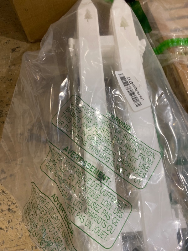 Photo 1 of 16" Extra Tall Fence for Christmas Tree,12PCS White Picket Fence Gate Barrier with Tree Patterns Christmas Tree Gate for Pets(24" H x 5" W Each)