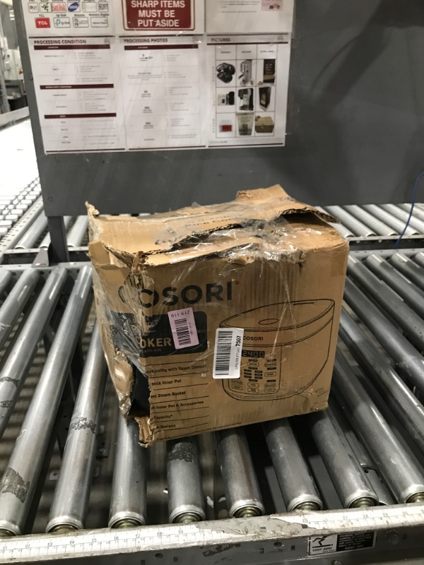 Photo 1 of *PARTS ONLY* COSORI Rice Cooker 10 Cup, 24h Keep Warm, Non-stick Ceramic Inner Pot, 18 Functions Fuzzy Logic Rice Maker with Stainless Steel Steamer Basket, Sauté, Slow Cooker, Black