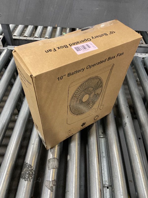 Photo 1 of 20000mAh Rechargeable Fan for Camping - 55h Super Long Last Battery Operated Fan, 10" Square Table Fan with Timer, 210° Pivot 4 Powerful Speed for Travel Outdoor Emergency Hurricane Power Outage