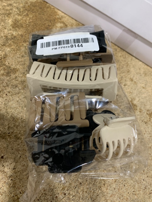 Photo 1 of ***small tan clip not ncludd**
CHANDAT Medium Claw Hair Clips Set for Women - 3 Styles, 8 pcs Rectangle Clips for Thick Hair, Square Clips for Thin Hair - Brown