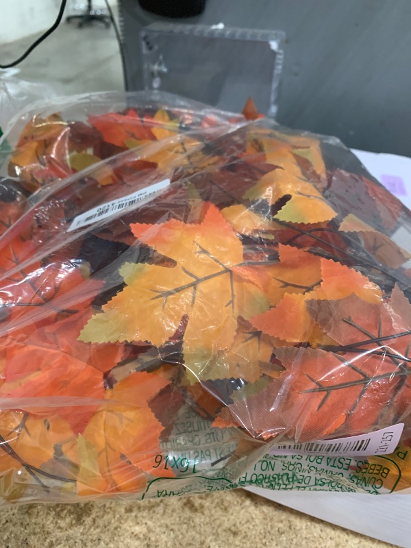 Photo 1 of 2 Pack 24 Inch Maple Tree Fall Thanksgiving Table Decorations with 48LED Battery Operated Lighted Tabletop Artificial Tree with Pumpkin Acorn Maple Fall Thanksgiving Decor Centerpieces Indoor for Home