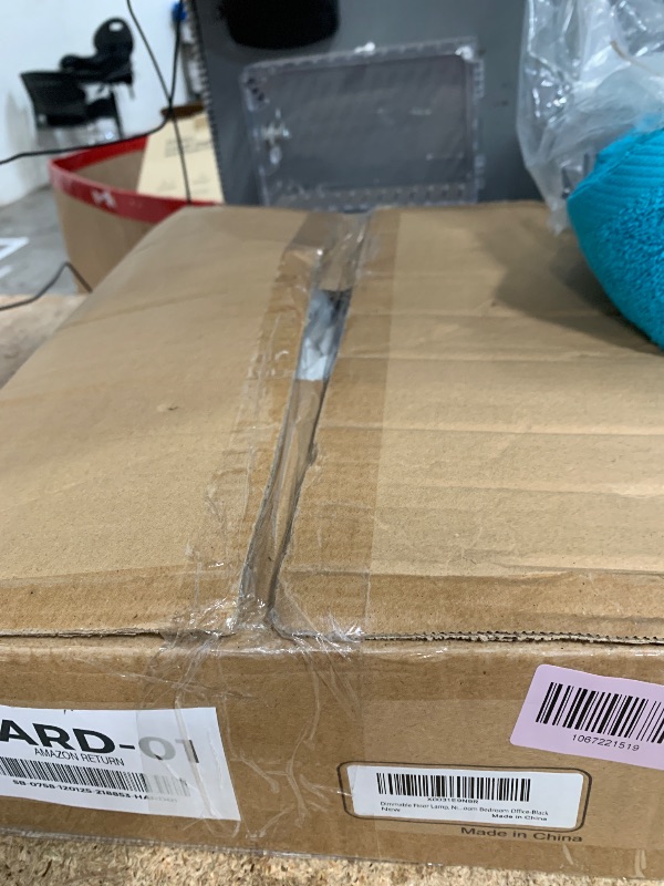 Photo 1 of ?Upgraded? Dimmable Floor Lamp, 1000 Lumens LED Edison Bulb Included, Arc Floor Lamps for Living Room Modern Standing Lamp with Linen Shade, Tall Lamp for Bedroom Office Dining Room- Black