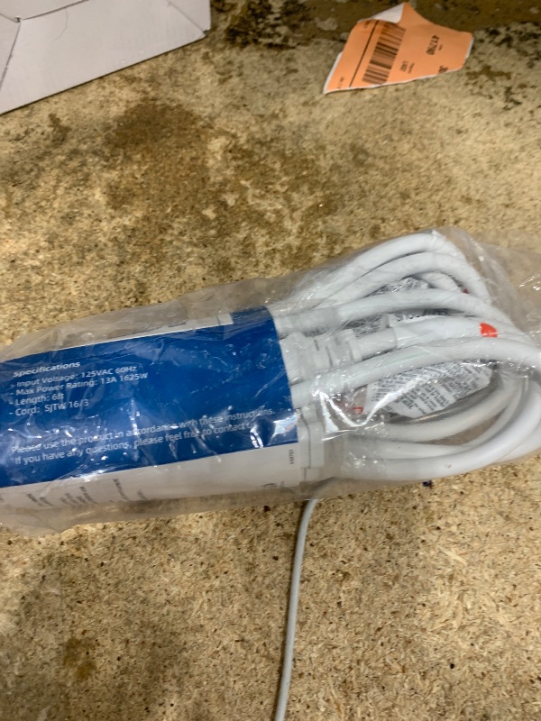 Photo 1 of ****PHOTO FOR REFERENCE ONLY 1 PC***

DEWENWILS 6ft Extension Cord, 16 AWG SJTW Weatherproof Power Cable for Indoor Outdoor Use, 3 Prong Grounded Outlets Plugs, ETL Listed, 2 Pack (White)
