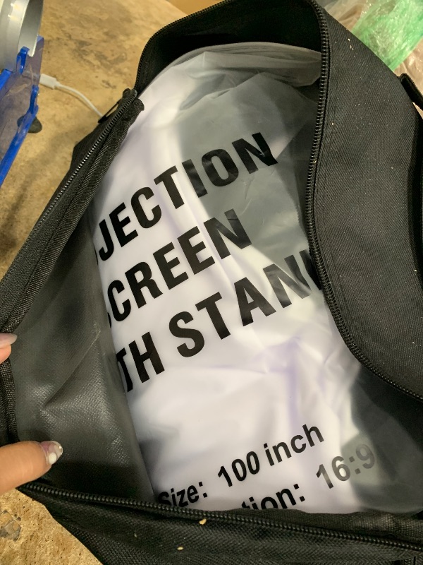 Photo 1 of 
TOWOND Projector Screen with Stand, 100 inch Outdoor Projector Screen Portable Indoor Projection Screen 16:9 4K Rear Front Movie Screen with Carry Bag 