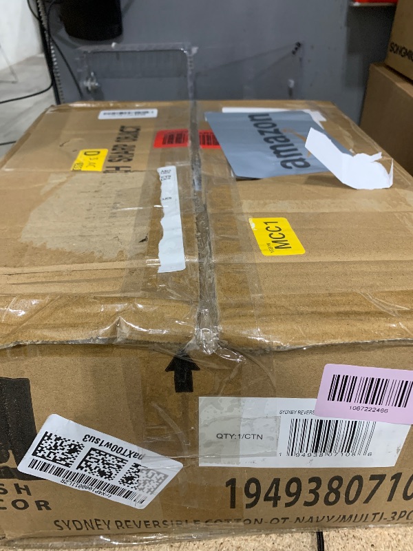 Photo 1 of Lush Decor Sydney Reversible Cotton Quilt Set, 3 Piece Set, Full/Queen, Navy & Multi - Cotton Bedding Set - Navy Floral Quilt - Cottage Decor - Bedding Queen Size