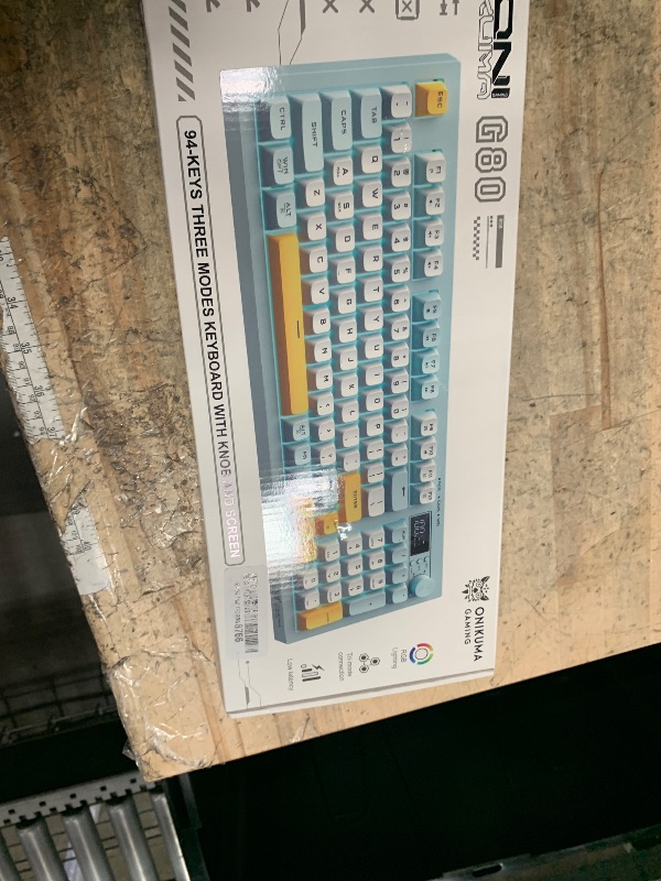Photo 1 of Wireless Keyboard Creamy Membrane with Rainbow Backlight,3-Mode Connectivity (BT/2.4G/USB-C) with LCD Screen & Multifunction Knob,200H Battery, 94 Key PBT Keycaps, Quiet Typing for Office/Home/Gaming