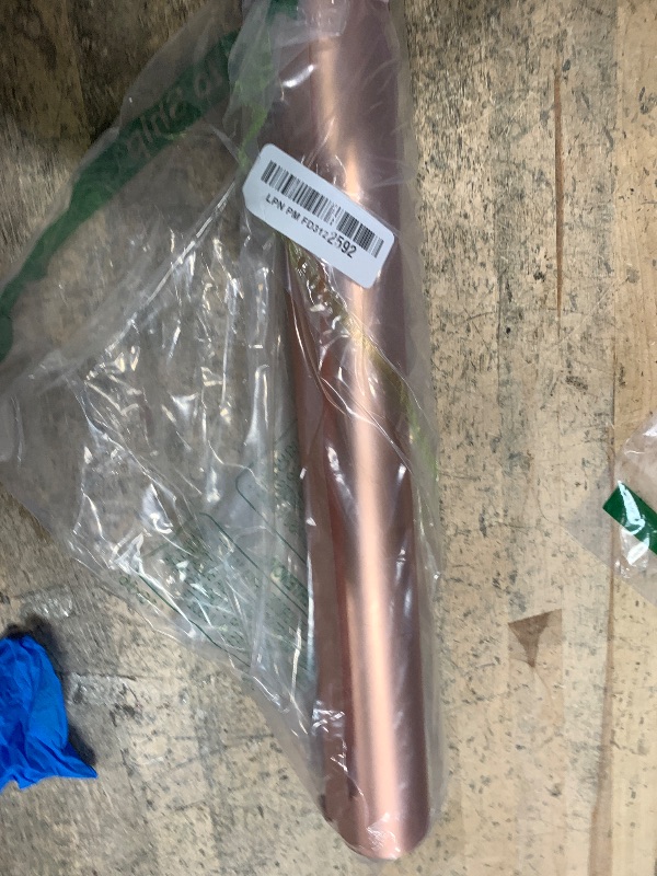 Photo 2 of Homeral Matte Rose Gold Wrapping Paper Roll - Solid Color Gift Wrap for Birthday, Wedding, Girl Baby Shower, Mothers Day - 17 Inch x 32.8 Feet