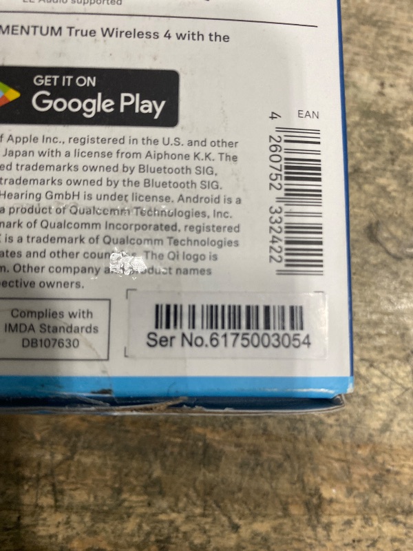 Photo 1 of **CHARGING PORT IS BROKEN** 
(WIRELESS CHARGING STATION DOES WORK)
Sennheiser Momentum True Wireless 4 Smart Earbuds with Bluetooth 5.4, Crystal-Clear Sound, Comfortable Design, 30-Hour Battery Life, Adaptive ANC, LE Audio and Auracast - Black Copper