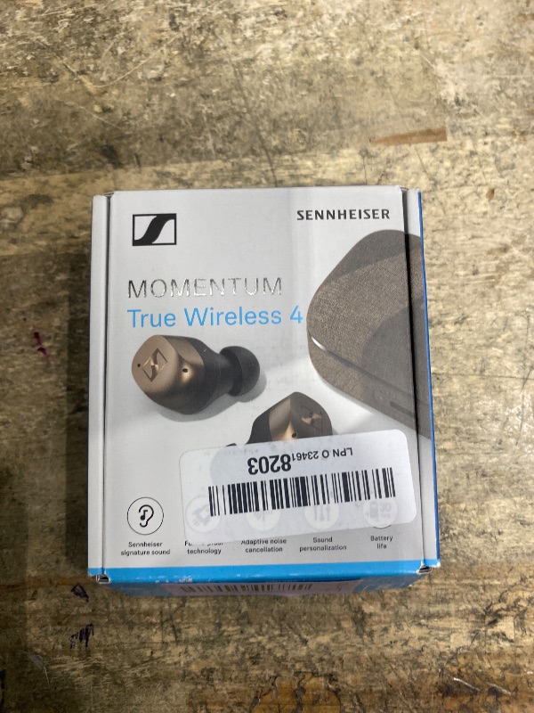 Photo 1 of **CHARGING PORT IS BROKEN** 
(WIRELESS CHARGING STATION DOES WORK)
Sennheiser Momentum True Wireless 4 Smart Earbuds with Bluetooth 5.4, Crystal-Clear Sound, Comfortable Design, 30-Hour Battery Life, Adaptive ANC, LE Audio and Auracast - Black Copper
