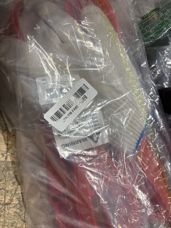 Photo 1 of 12 Pcs Snow Tire Chains - Portable Plastic Non-Slip Anti-Skid Traction Cables for Winter Driving/Fits Most Cars, SUV & Trucks/Emergency Use/Easy to Install & Adjustable (Orange)