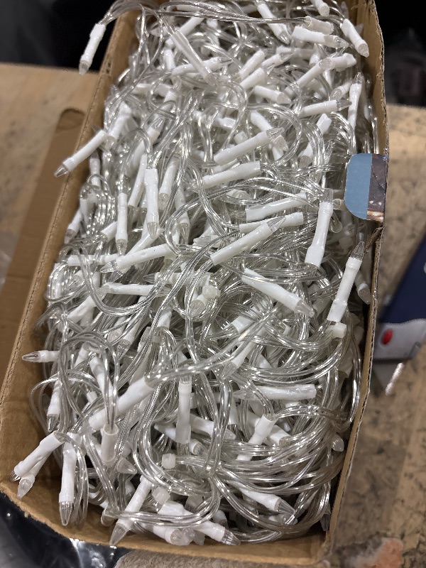 Photo 1 of 1296LED Christmas Lights with 288 Drops, 131ft 8 Modes Christmas String Lights Outdoor, Waterproof Christmas Decorations Fairy Lights with Timer Memory for Xmas Party Patio Window Fence Tree Blue