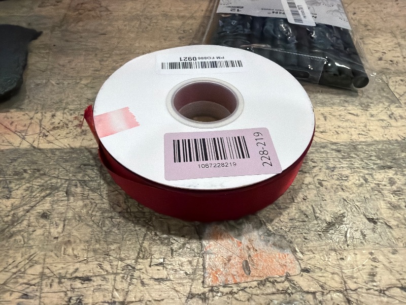 Photo 1 of 1" x 50 Yards Burgundy/Wine Red Double Faced Satin Ribbon,Solid Color High Density Fabric Ribbon Rolls,Great for Gift Wrapping,Sewing,Crafts,DIY Bows and Christmas,Wedding,Party Decoration