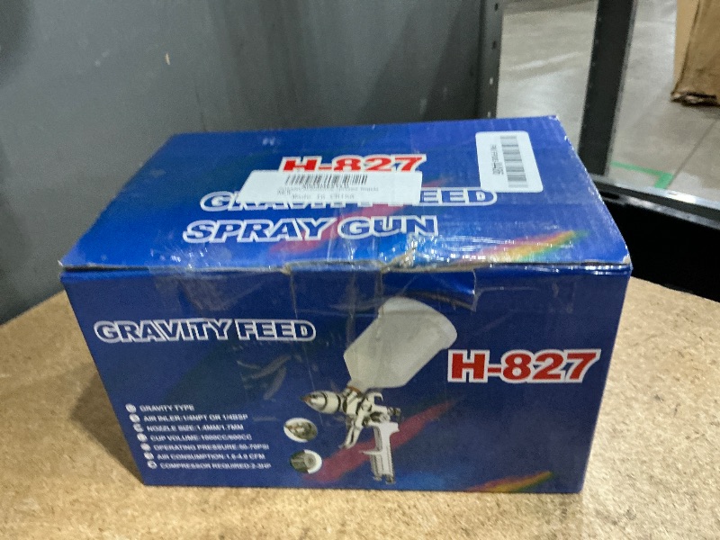 Photo 1 of ***UNKNOWN MISSING PARTS***ZOSANY Automotive HVLP Gravity Feed Spray Gun, Air Paint Spray Gun Kit with 1.4, 1.7, 2.0, 2.5, 3.0mm Nozzles, 1000cc Aluminum Cup, Air Compressor Regulator