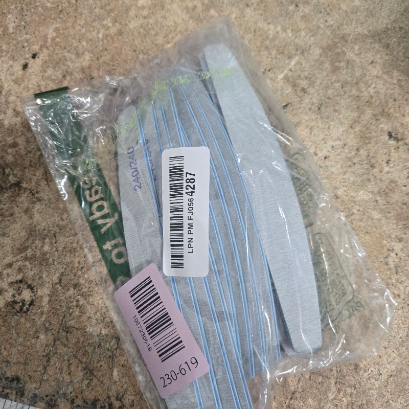 Photo 1 of 12 PCS Professional Nail File, 240/240 Grit Nail Files for Natural Nails Emery Boards Nail File Doubled Sides Washable Fine Grit Nail File Manicure Tools for Home and Salon Use
